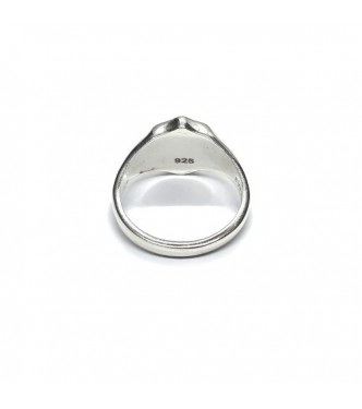 R002453 Sterling Silver Men Signet Ring Anchor Solid Genuine Hallmarked 925 Comfort Fit